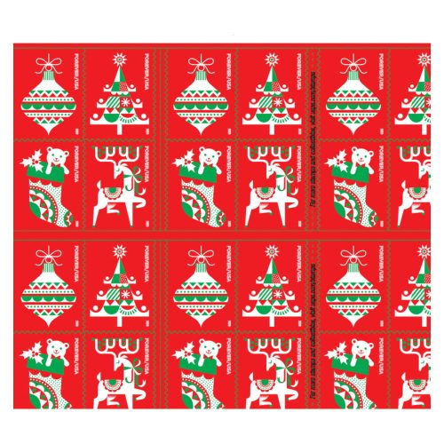 2020 Holiday Delights Christmas Forever Stamps — Booklet of 20, Scott 5526-29 MNH