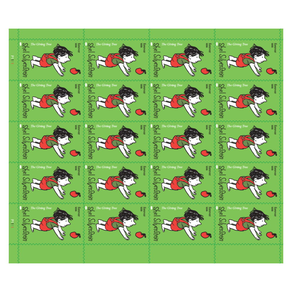 2022 Shel Silverstein “The Giving Tree” Forever Stamps — Sheet of 20, Scott 5683 MNH