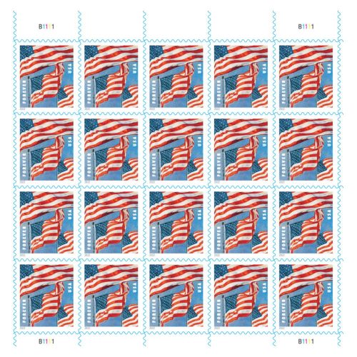 2022 U.S. Flag Forever Stamps — Sheet of 20, Scott 5654 MNH
